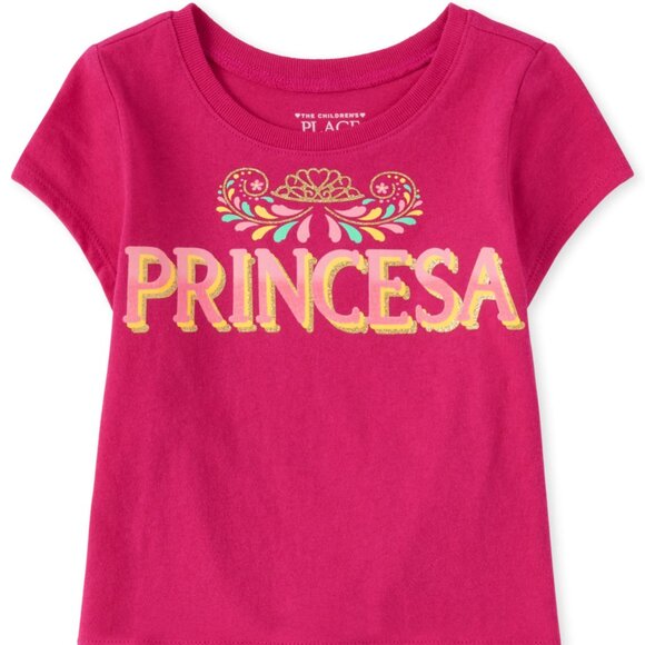 The Childrens Place Baby Girls Princesa Graphic Tee - Roseland Size 18-24 mm NWT - Picture 1 of 2